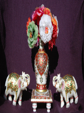 Marble Ganesha With Elephent In Panaji