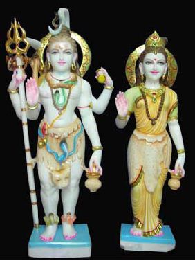 Marble Shvi Parvati Statue In Lohit